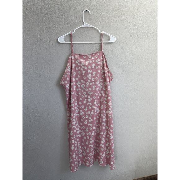 SHEIN Dresses & Skirts - SHEIN Curve Womens Dress Size 3XL Pink Daisy Floral Sleeveless